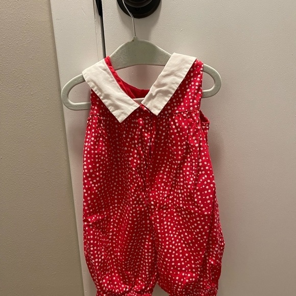 Gymboree | Red Polka Dot Tank top romper |  6-12 mo - Picture 2 of 3